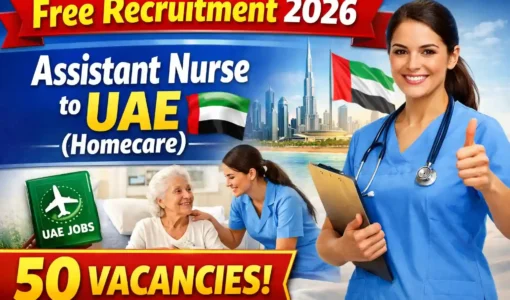 Free Recruitment 2026 Assistant Nurse to UAE (Homecare)