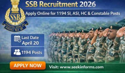 SSB Recruitment 2026