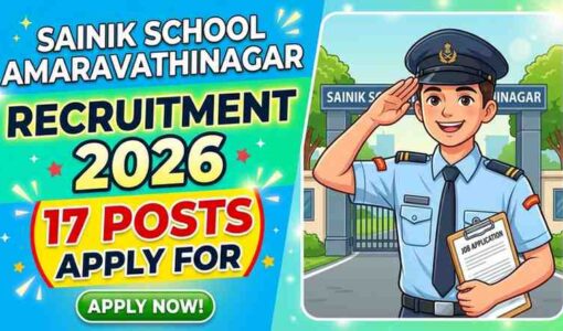 Sainik School Amaravathinagar Recruitment 2026